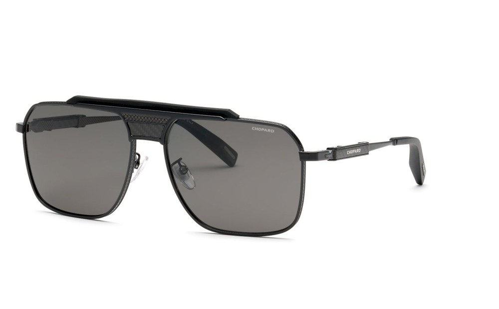 Chopard SCHL31 - 530P - 62 - MIT POLARISIERTEN GLÄSERN Sonnenbrillen Schwarz Pilot (Aviator)