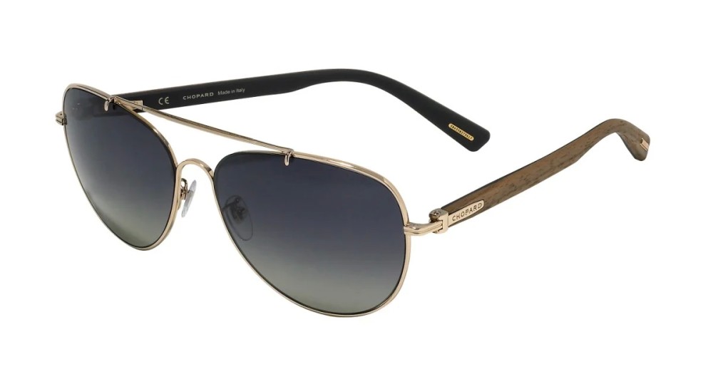 Chopard SCHC89 WOOD/RUBBER - 300P - 62 - MIT POLARISIERTEN GLÄSERN Sonnenbrillen Pilot (Aviator)
