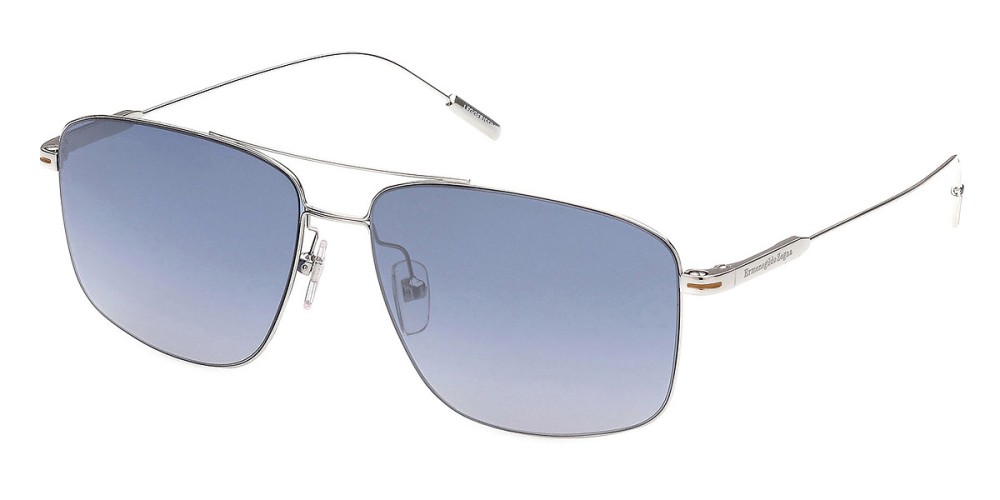 Zegna EZ0188-D - 16W - 60 Sonnenbrillen Silber Pilot (Aviator)