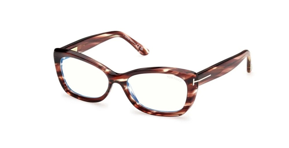 Tom Ford TF6046-B - 055 - 55 - MIT BLAU-VIOLETTEM LICHTFILTER-GLÄSERN Brillenfassungen Havana