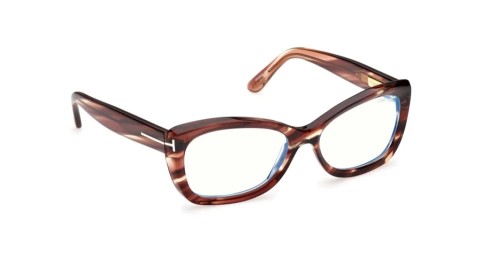 Tom Ford TF6046-B - 055 - 55 - MIT BLAU-VIOLETTEM LICHTFILTER-GLÄSERN Brillenfassungen Havana