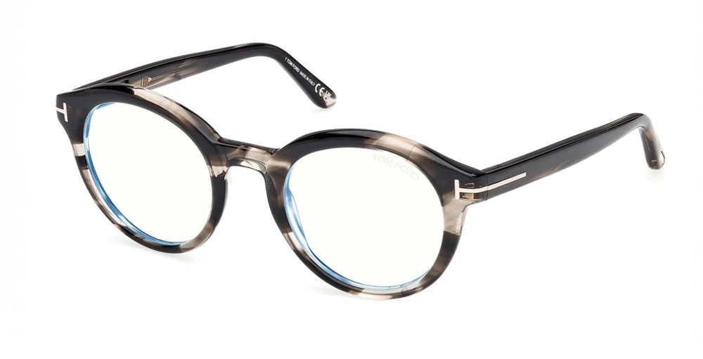 Tom Ford TF6061-B - 056 - 50 - MIT BLAU-VIOLETTEM LICHTFILTER-GLÄSERN Brillenfassungen Rund