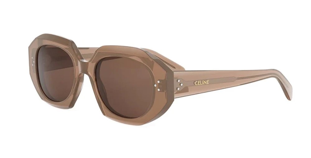 Celine CL40319I - 48E - 52 Sonnenbrillen Braun Geometrisch / Eckig