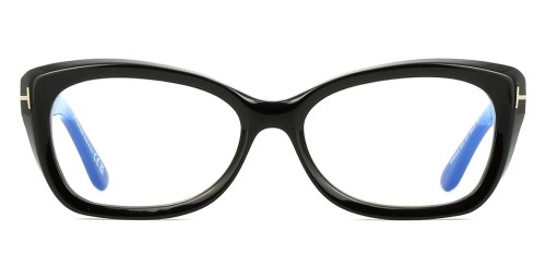 Tom Ford TF6046-B ECO - 001 - 55 - MIT BLAU-VIOLETTEM LICHTFILTER-GLÄSERN Brillenfassungen Schwarz