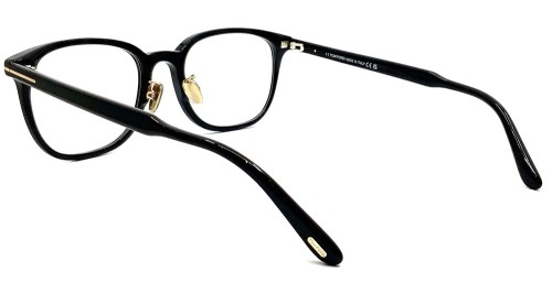Tom Ford TF6053-D-B ECO - 001 - 53 - MIT BLAU-VIOLETTEM LICHTFILTER-GLÄSERN Brillenfassungen Schwarz Panto / Abgerundet