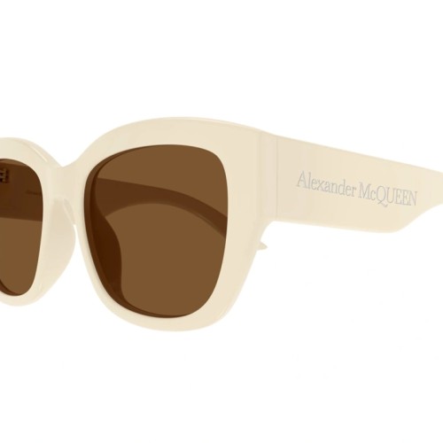 Alexander McQueen AM0451SA - 004 - 55 Sonnenbrillen Beige Eckig