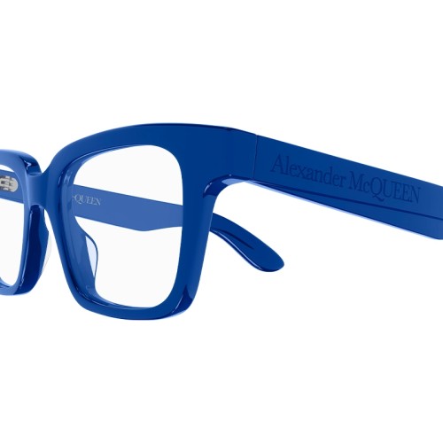 Alexander McQueen AM0385O - 003 - 49 Brillenfassungen Blau Eckig