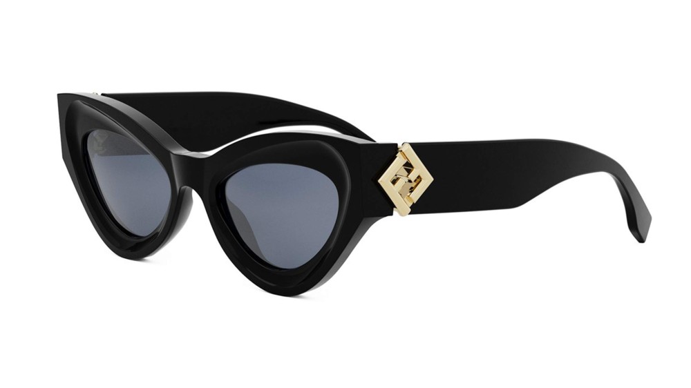 Fendi FE40146I - 01V - 52 Sonnenbrillen Schwarz Cat Eye