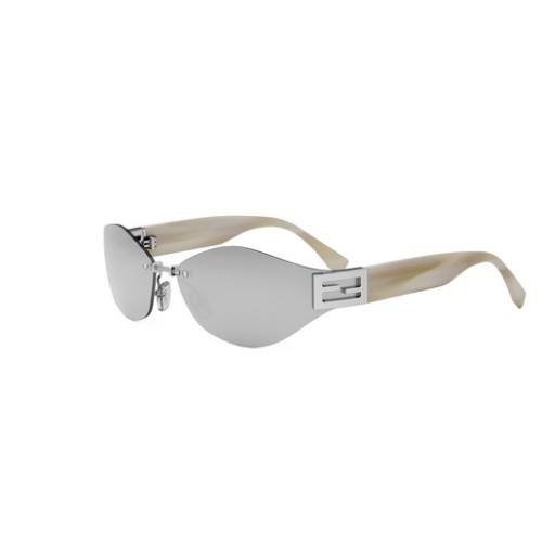 Fendi FE40159U - 16C - 74 Sonnenbrillen Silber Schild