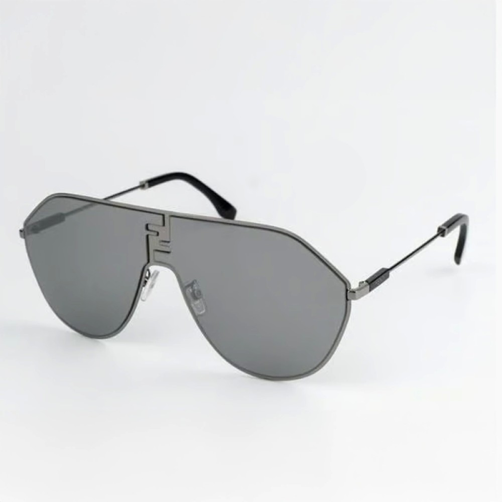 Fendi FE40080U - 12C - 65 Sonnenbrillen Silber Pilot (Aviator)