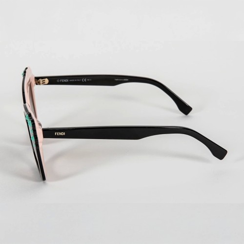 Fendi FF 0260/S - 3H253 - 52 Sonnenbrillen Schwarz Kissenform (Abgerundet)