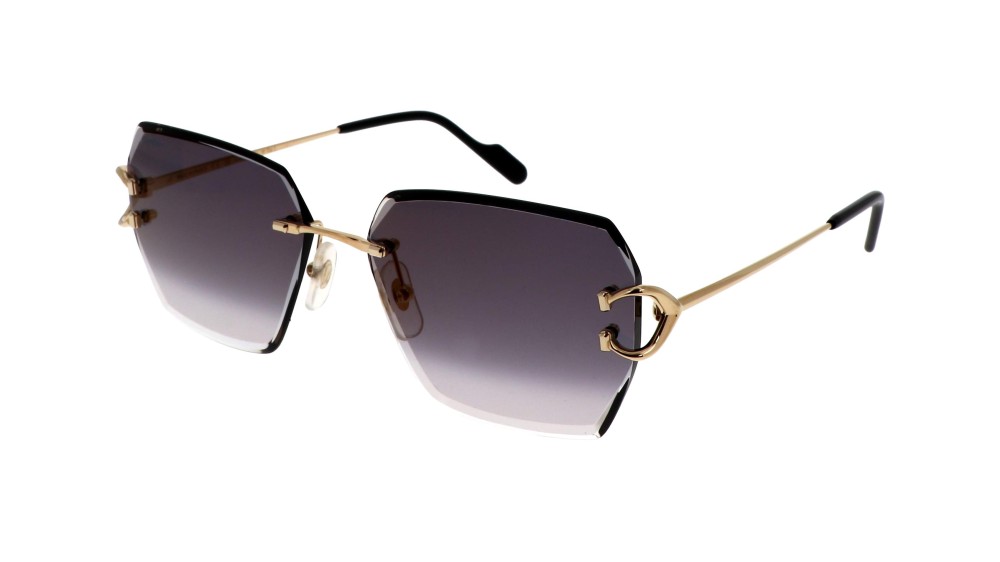 Cartier CT0466S - 001 - 58 Sonnenbrillen Gold Eckig