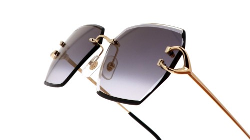 Cartier CT0466S - 001 - 58 Sonnenbrillen Gold Eckig