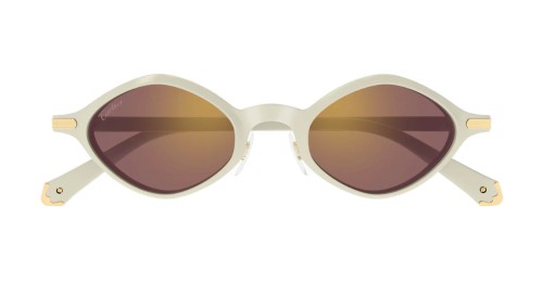 Cartier CT0540S - 005 - 48 Sonnenbrillen Weiß Oval