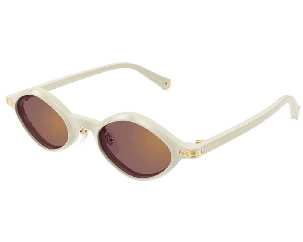 Cartier CT0540S - 005 - 48 Sonnenbrillen Weiß Oval