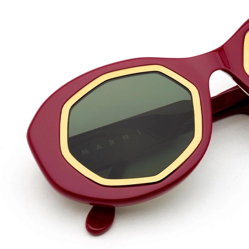 Marni XQB Mount Bromo Bordeaux - 52 Sonnenbrillen Burgunder Oval