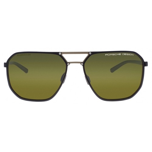 Porsche Design P8971 - A - 61 - MIT POLARISIERTEN GLÄSERN Sonnenbrillen Schwarz Pilot (Aviator)