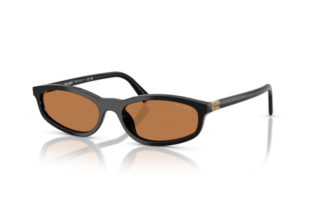 MIU MIU MU A06S - 16K10I - 54 Sonnenbrillen Schwarz Oval