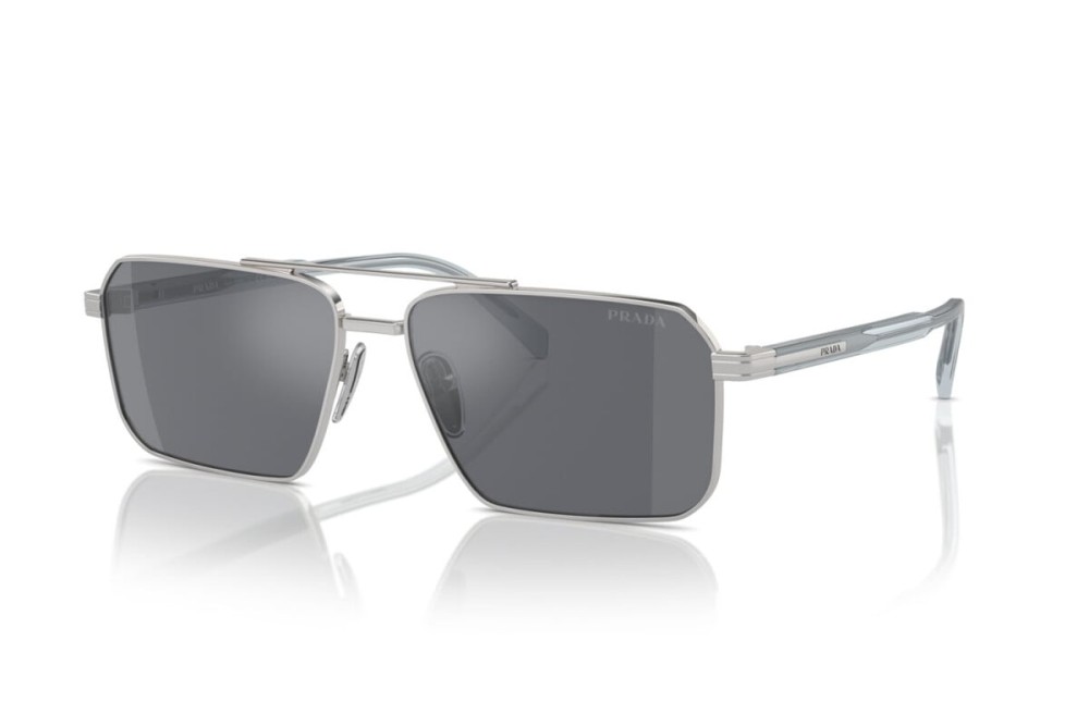 PRADA PR A57S - 1BC175 - 61 Sonnenbrillen Silber Pilot (Aviator)