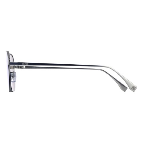 Fendi FE40004U - 17C - 55 Sonnenbrillen Silber Kissenform (Abgerundet)