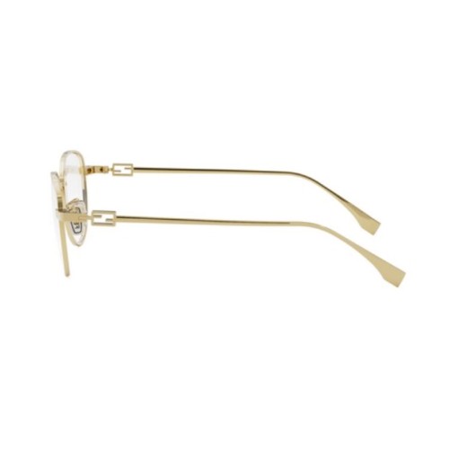 Fendi FE50109F - 030 - 52 Brillenfassungen Gold Kissenform (Abgerundet)