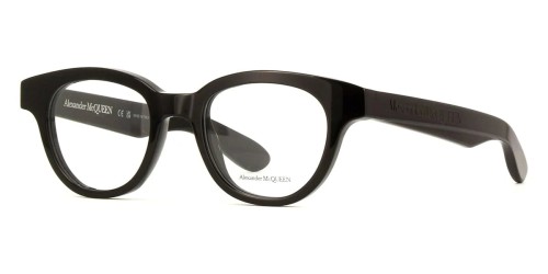 Alexander McQueen AM0384O - 001 - 47 Brillenfassungen Schwarz Kissenform (Abgerundet)