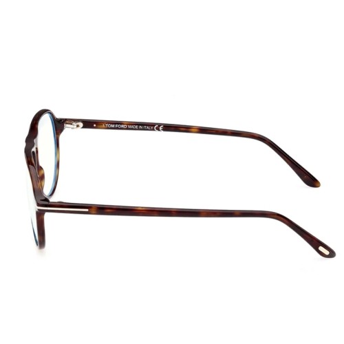 Tom Ford TF5869-B ECO - 052 - 54 - MIT BLAU-VIOLETTEM LICHTFILTER-GLÄSERN Brillenfassungen Havanna Pilot (Aviator)
