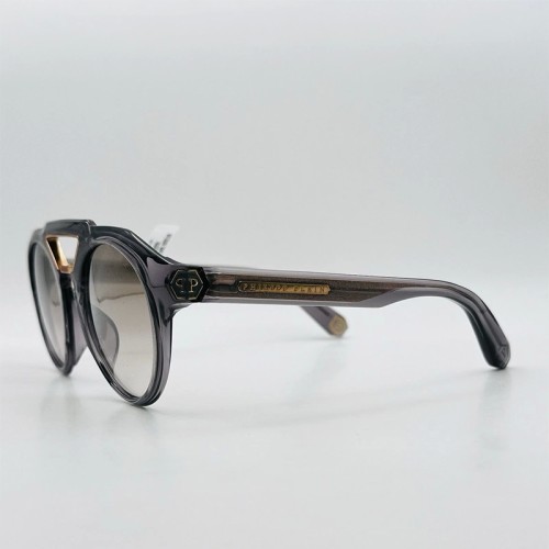 Philipp Plein SPP045 BRAVE SHADES - 9MBG - 50 Sonnenbrillen Grau Rund