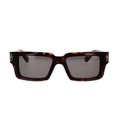 Philipp Plein SPP044 DARK SHAPES - 0722 - 53 Sonnenbrillen Havanna Eckig