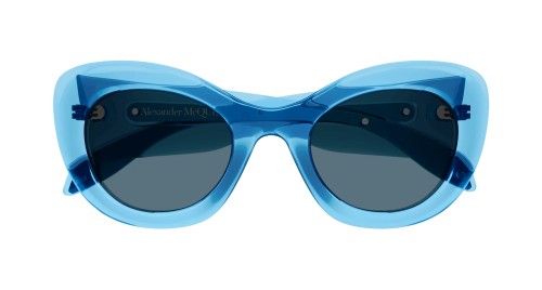 Alexander McQueen AM0403S - 004 - 52 Sonnenbrillen Blau Cat Eye