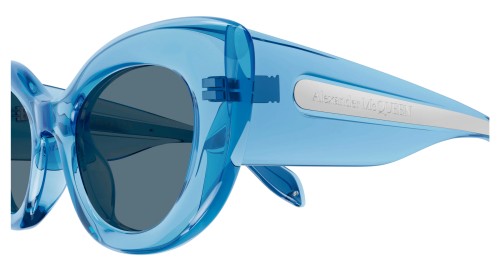 Alexander McQueen AM0403S - 004 - 52 Sonnenbrillen Blau Cat Eye