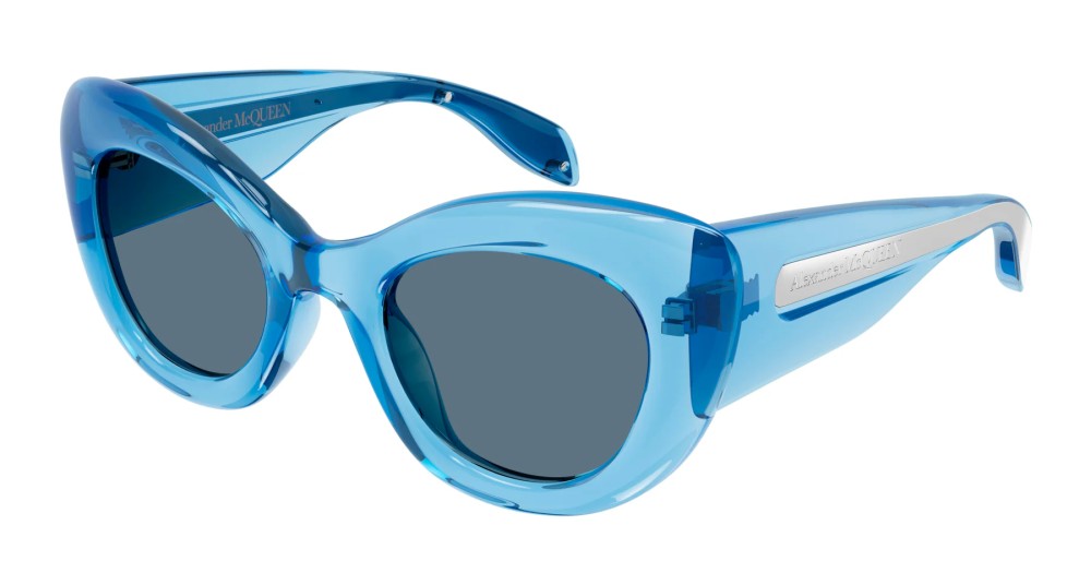 Alexander McQueen AM0403S - 004 - 52 Sonnenbrillen Blau Cat Eye