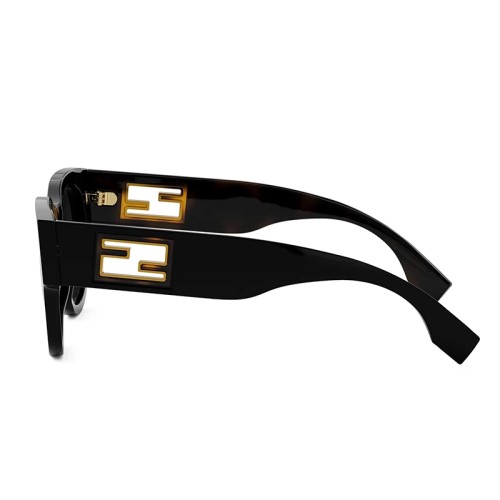 Fendi FE40147I - 01B - 53 Sonnenbrillen Schwarz Rund