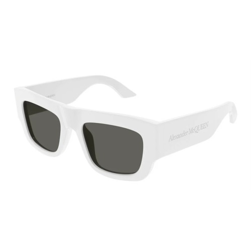 Alexander McQueen AM0449S - 004 - 53 Sonnenbrillen Weiß Eckig
