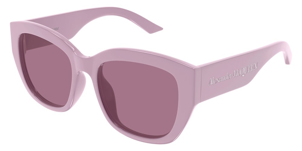 Alexander McQueen AM0451SA - 003 - 55 Sonnenbrillen Rosa Kissenform (Abgerundet)