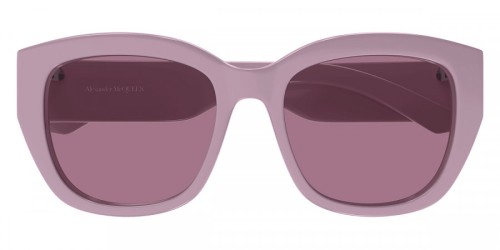 Alexander McQueen AM0451SA - 003 - 55 Sonnenbrillen Rosa Kissenform (Abgerundet)