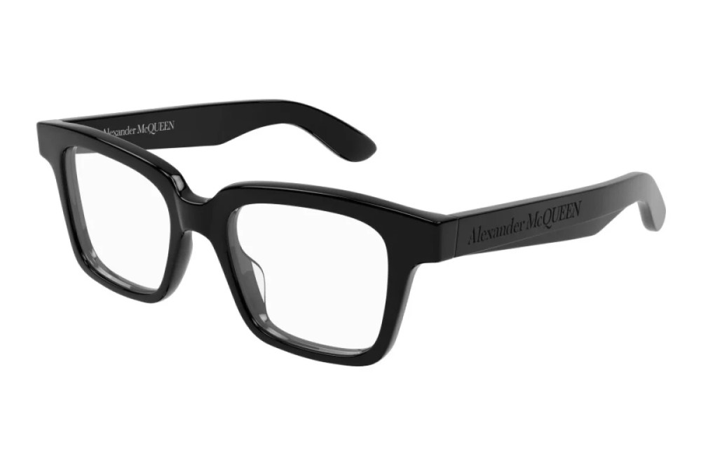 Alexander McQueen AM0385O - 001 - 49 Brillenfassungen Schwarz Eckig