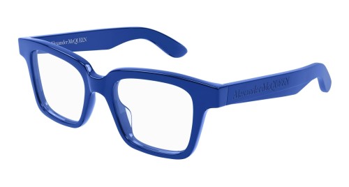 Alexander McQueen AM0385O - 003 - 49 Brillenfassungen Blau Eckig