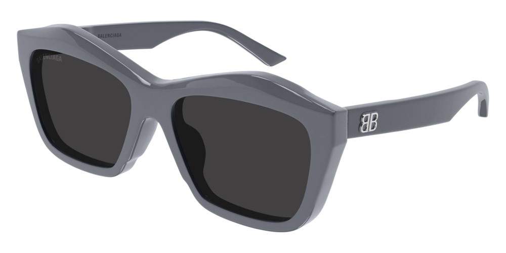 Balenciaga BB0216S - 004 - 57 Sonnenbrillen Grau Eckig