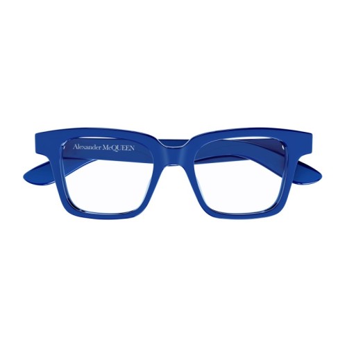 Alexander McQueen AM0385O - 003 - 49 Brillenfassungen Blau Eckig