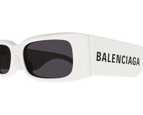 Balenciaga BB0260S - 003 - 56 Sonnenbrillen Weiß Eckig