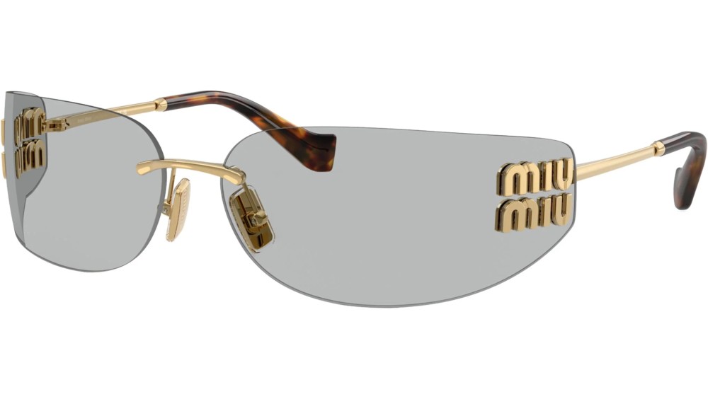 MIU MIU MU A51S - 5AK50K - 75 Sonnenbrillen Gold, Havanna Schild