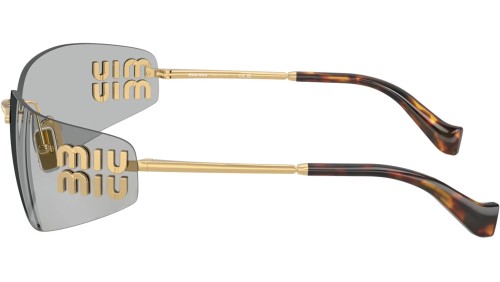 MIU MIU MU A51S - 5AK50K - 75 Sonnenbrillen Gold, Havanna Schild