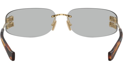 MIU MIU MU A51S - 5AK50K - 75 Sonnenbrillen Gold, Havanna Schild