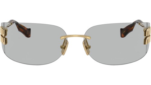 MIU MIU MU A51S - 5AK50K - 75 Sonnenbrillen Gold, Havanna Schild