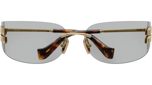 MIU MIU MU A51S - 5AK50K - 75 Sonnenbrillen Gold, Havanna Schild