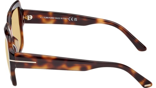 Tom Ford FT1082 KAYA - 53E - 54 Sonnenbrillen Havanna Eckig