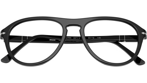 Persol 0PO3371V - 95 - 55 Brillenfassungen Schwarz Pilot (Aviator)