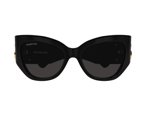 Balenciaga BB0322S - 002 - 55 Sonnenbrillen Schwarz Kissenform (Abgerundet)