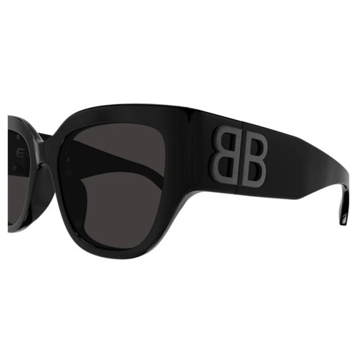 Balenciaga BB0323SK - 001 - 55 Sonnenbrillen Schwarz Eckig